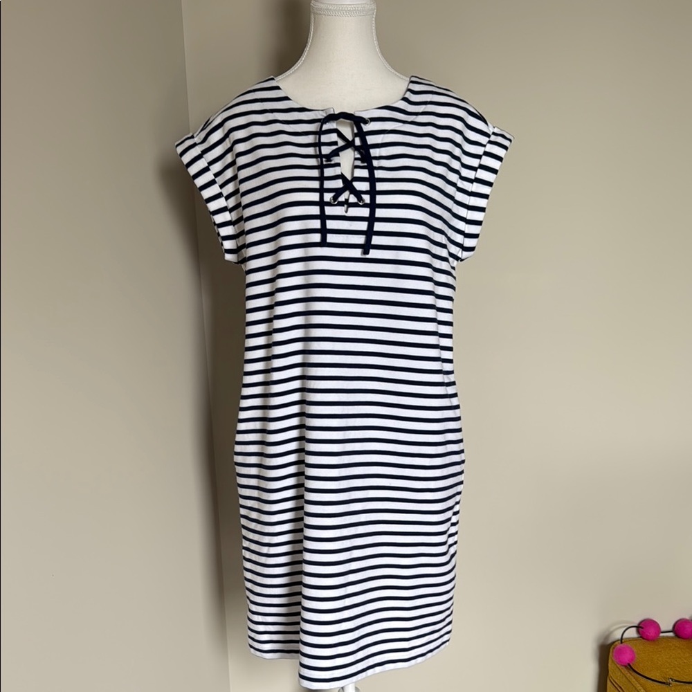 Northern Reflections Navy and white nautical style summer dress